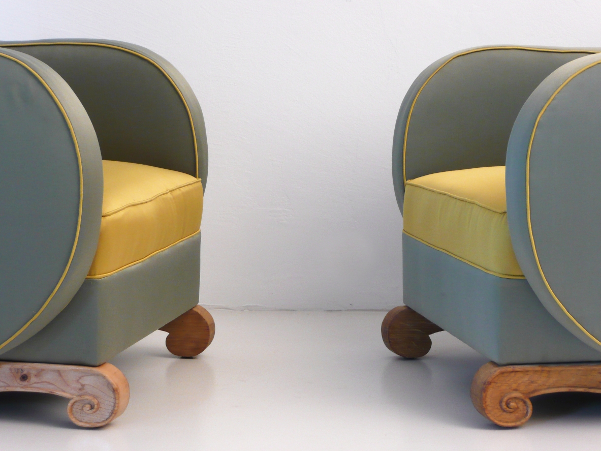 poltrone modernariato, sedute vintage milano, negozio mobili vintage design