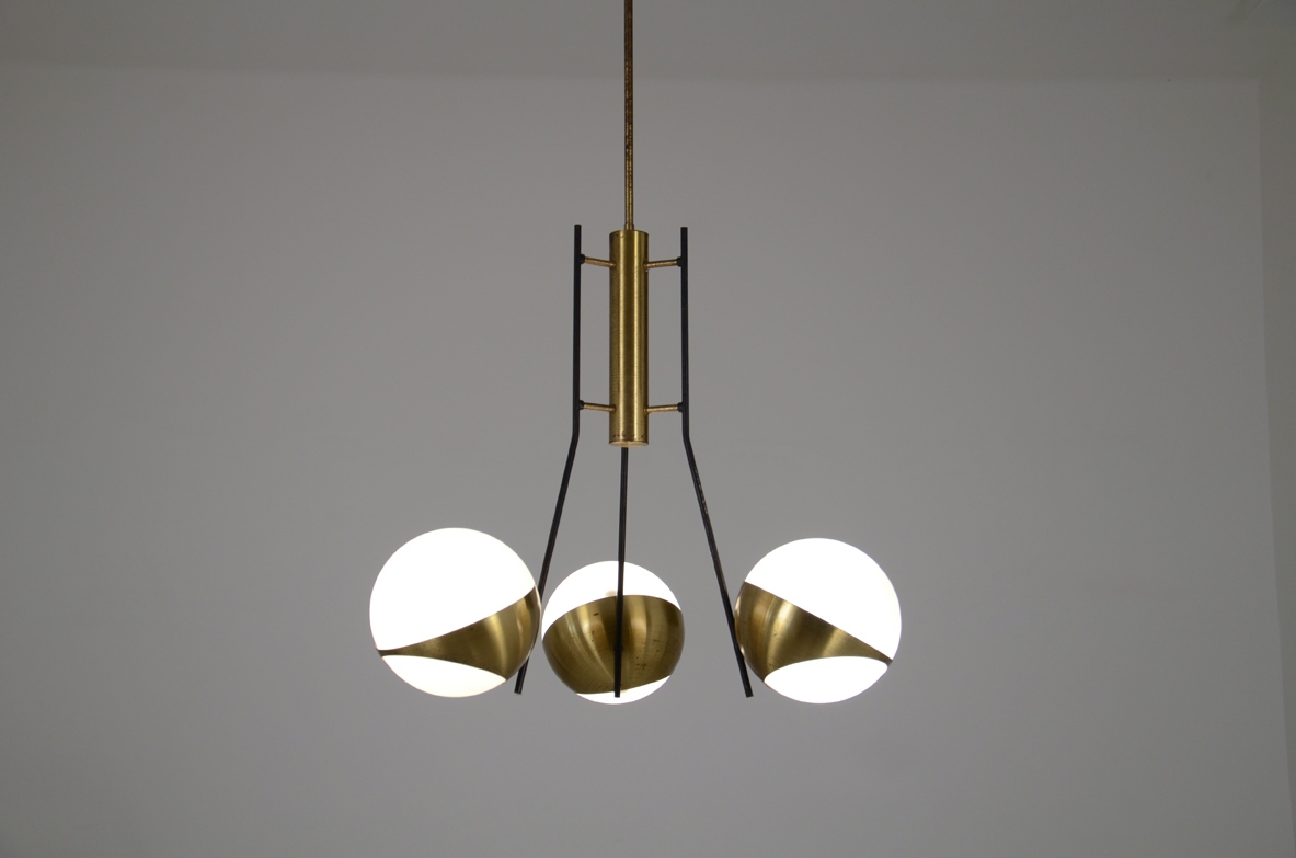 lampadario illuminazione vintage lampada stilnovo