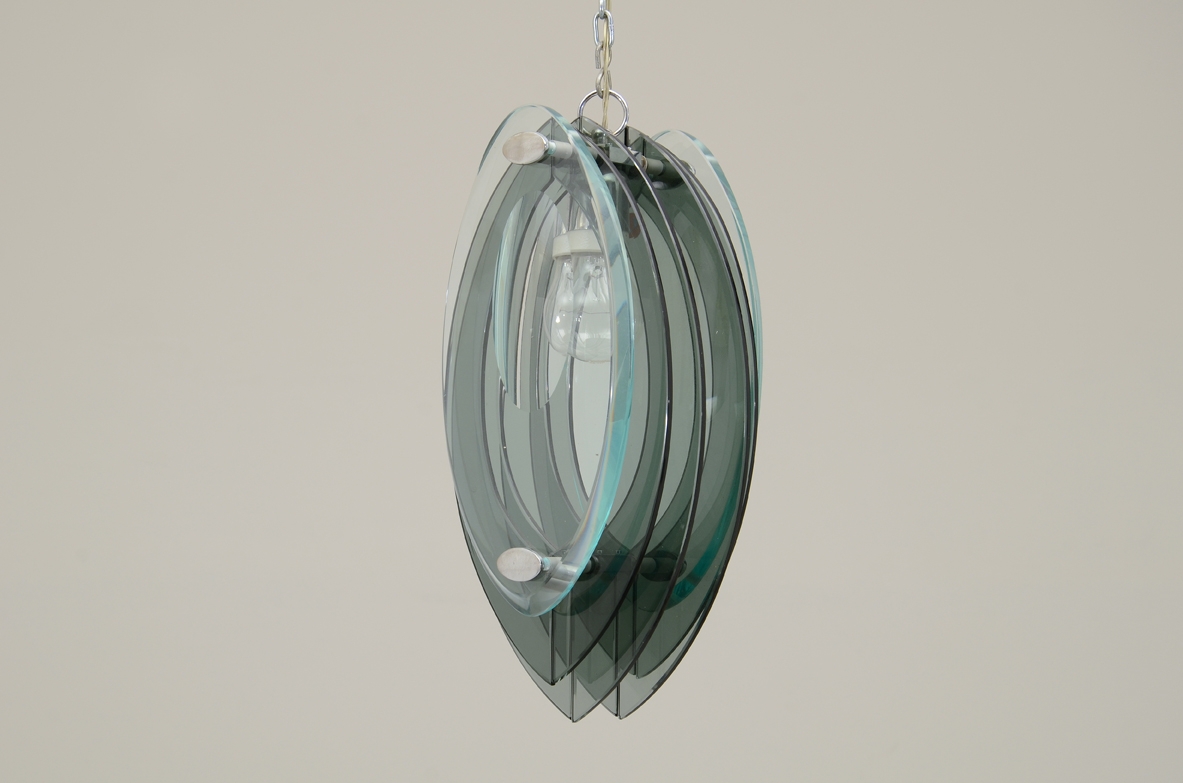 Christal Art Turin, a small 1950's glass chandelier