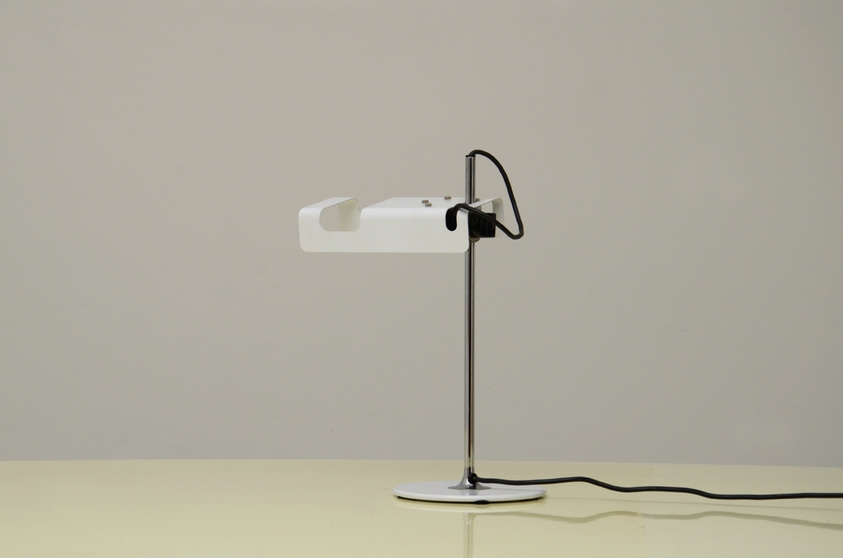 Joe Colombo, Spider desk lamp for O'LUCE, white. 1960's