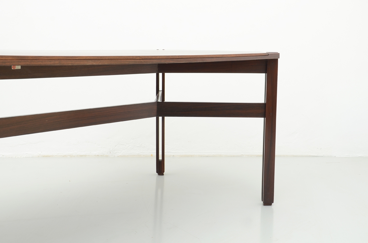 Vintage table in macassar wood shop Milan