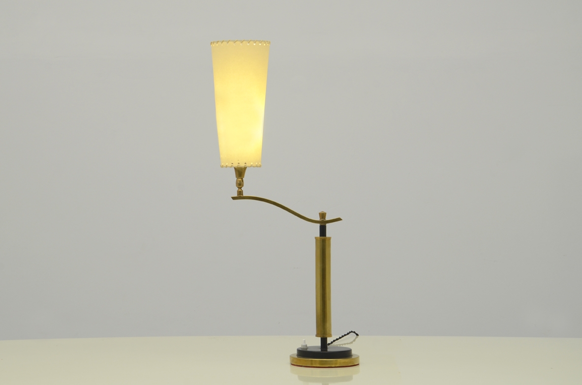 Table lamp in brass. Attr. to Jaques Adnet  France 1950's.