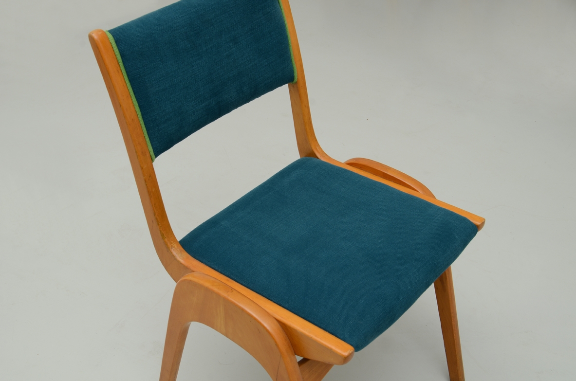 Set of eight stacking chairs, Denemark, 1960's.