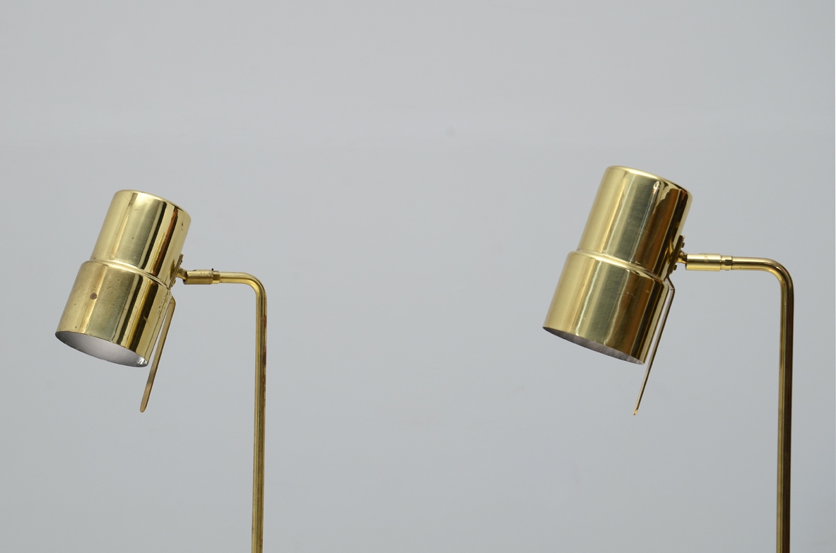 Hans-Agne Jakobsson Model B195/2 table lampada da tavolo in ottone.  Prodotta da Hans Agne Jakobsson AB Swvezia 1960.