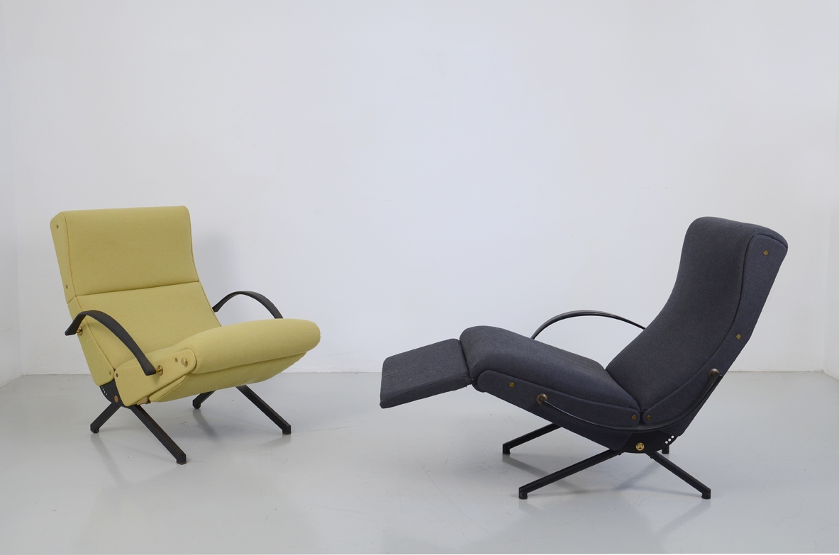 Borsani per Tecno, due poltrone modello P40, 1955/1968. anche separatamente.