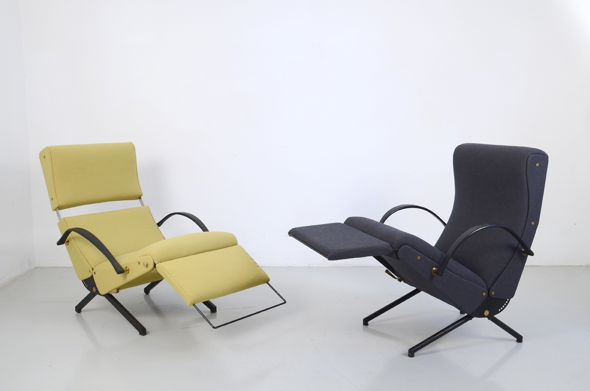 Borsani per Tecno, due poltrone modello P40, 1955/1968. anche separatamente.