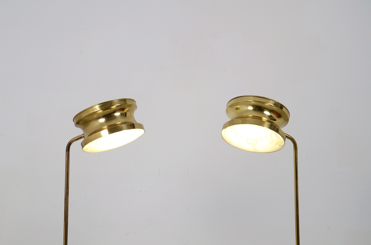 Anders Pherson, two floor lamps in brass model 292, produced by Ateljé Lyktan, Sweden 1960's.