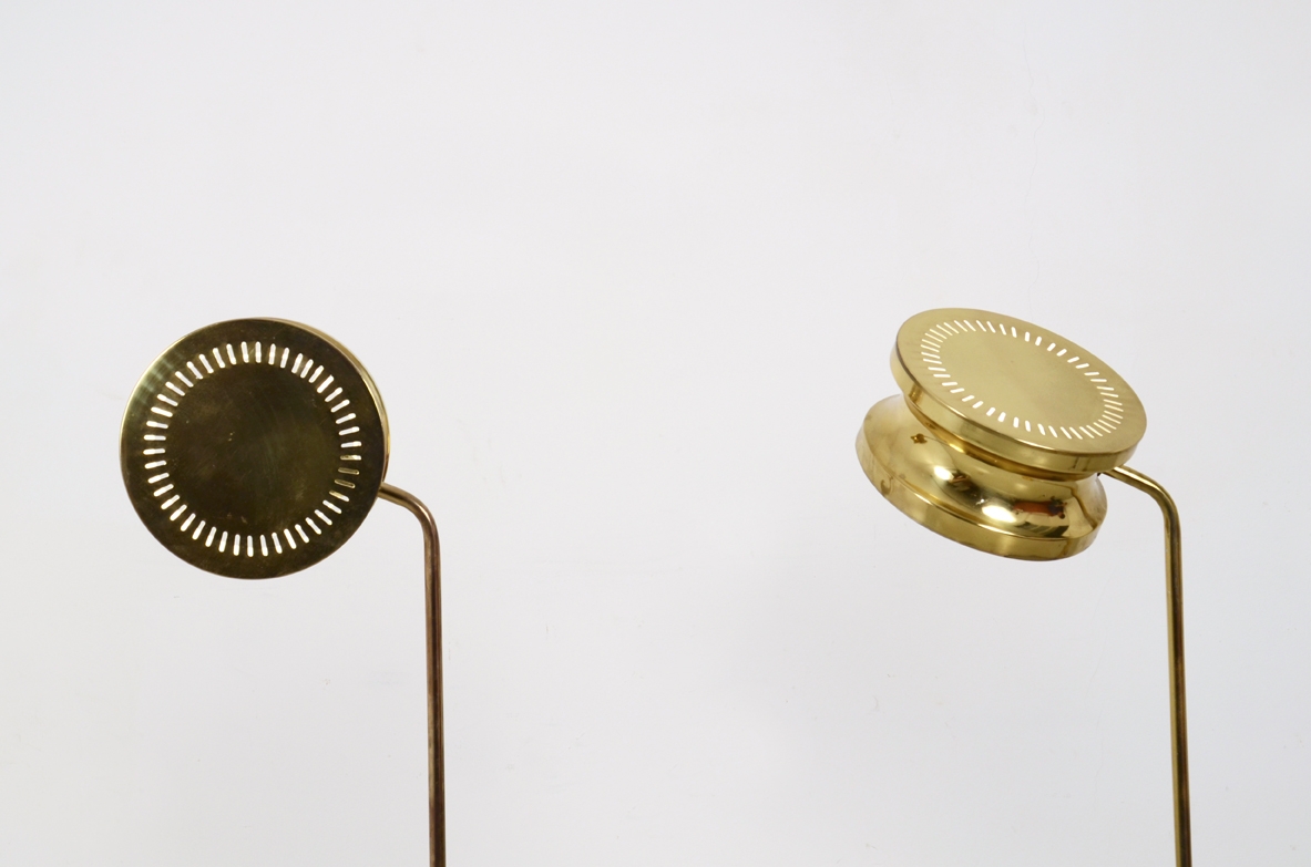 Anders Pherson, two floor lamps in brass model 292, produced by Ateljé Lyktan, Sweden 1960's.