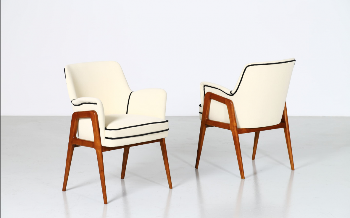 Gio Ponti, pair of armchairs