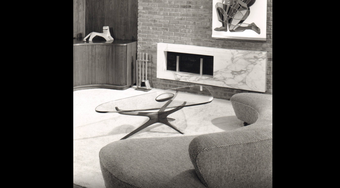Important low table by Vladimir Kagan. Usa 1955 ca.