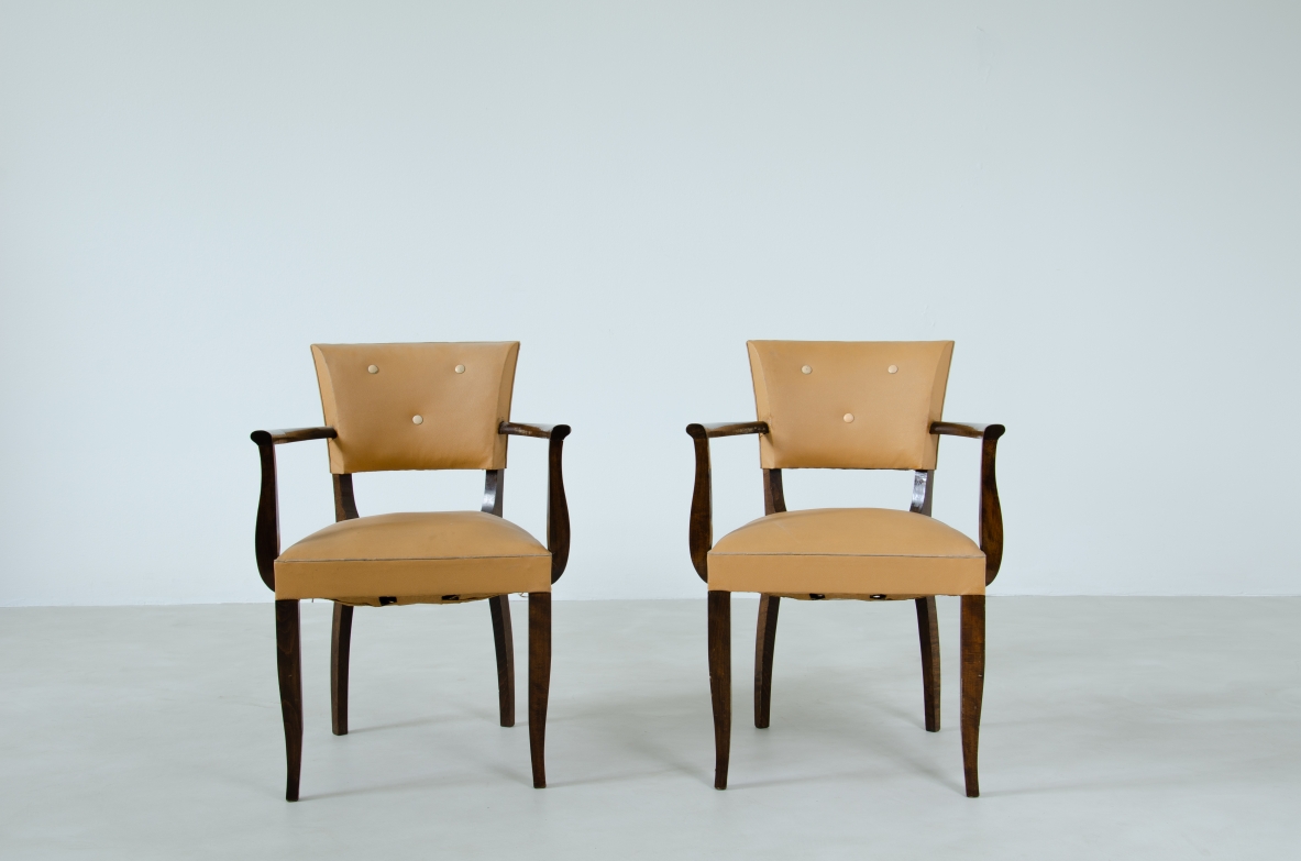 Coppia di poltroncine art decò, Francia, 1940ca.