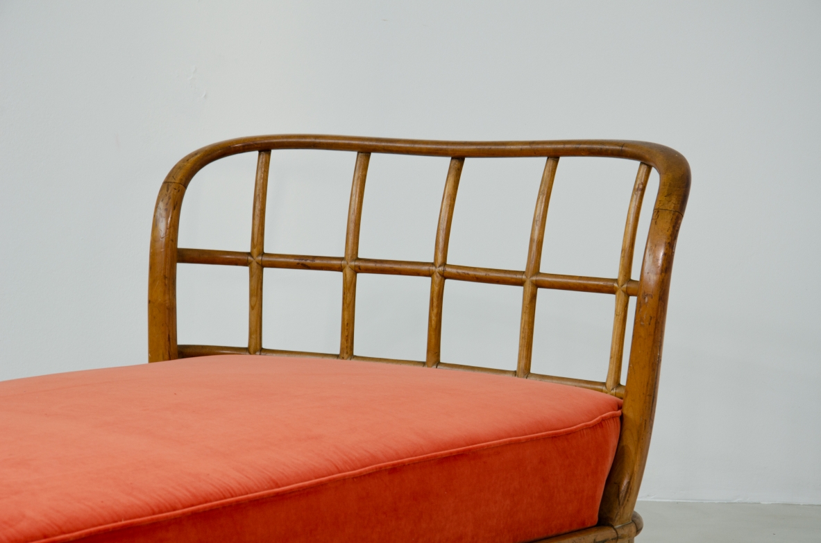 Guglielmo Ulrich, straordinario daybed con struttura in legno. Prod.Serafino Arrighi, 1940ca.