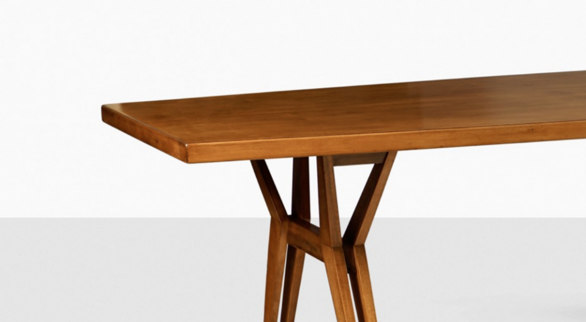 Ico Parisi, grande tavolo in noce biondo.  Produzione M.I.M. 1960.
