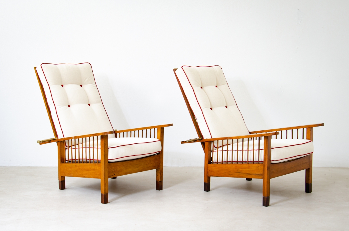 Gustav Stickley (1858–1942)  Coppia di poltrone New York, Stati Uniti, 1920ca.