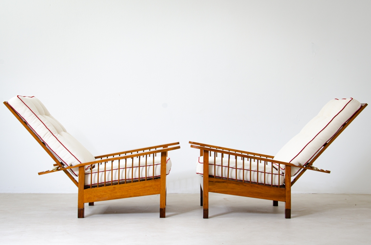 Gustav Stickley (1858–1942)  Coppia di poltrone New York, Stati Uniti, 1920ca.