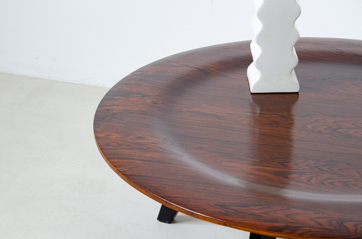 Charles and Ray Eames. Pair of coffee tables with rosewood top. Evans Products/Herman Miller, late 1940s