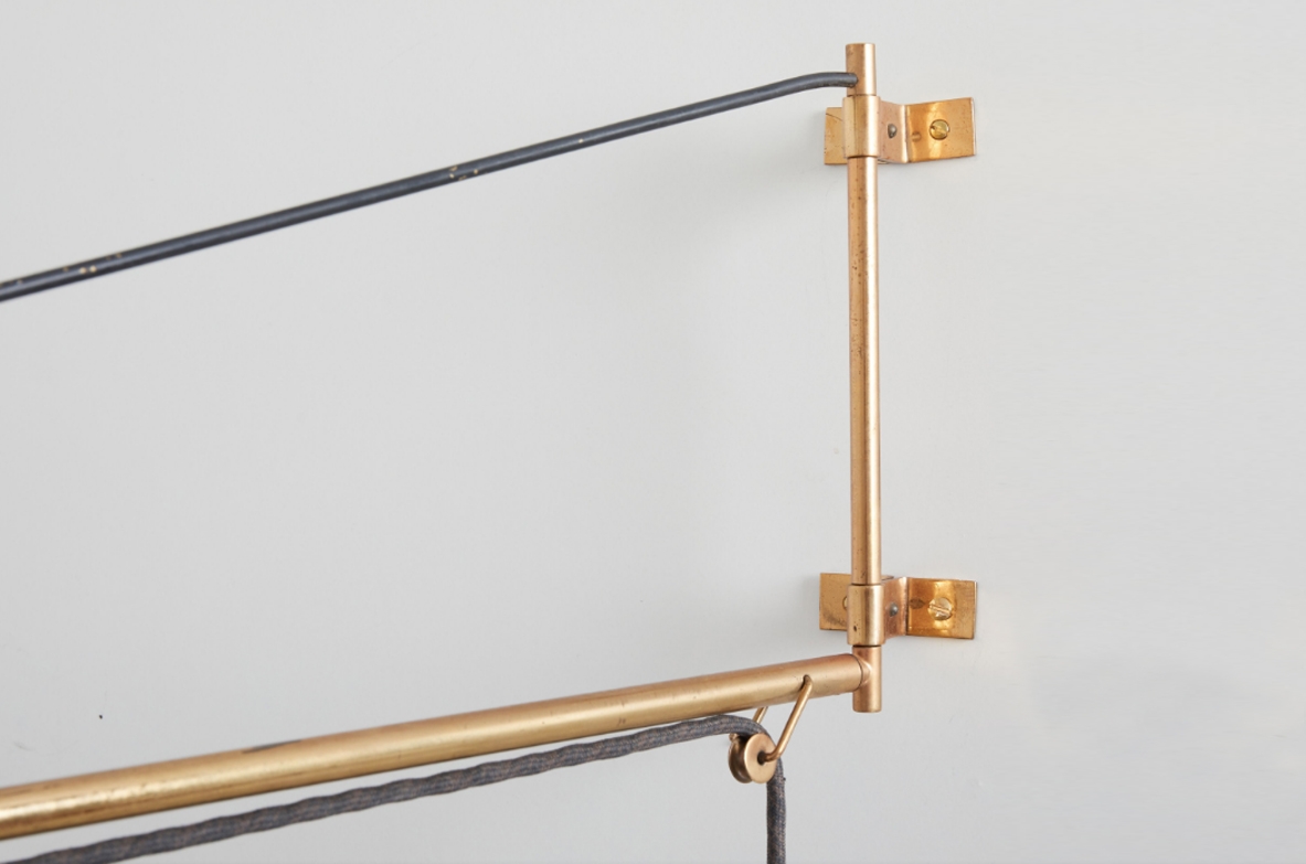 Gaetano Scolari. Rare telescopic lamp mod. 2061. Stilnovo production, 1954