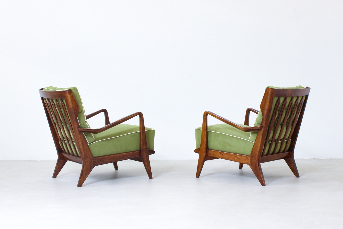 Gio Ponti, coppia di poltrone modello 516 per Cassina anni 50