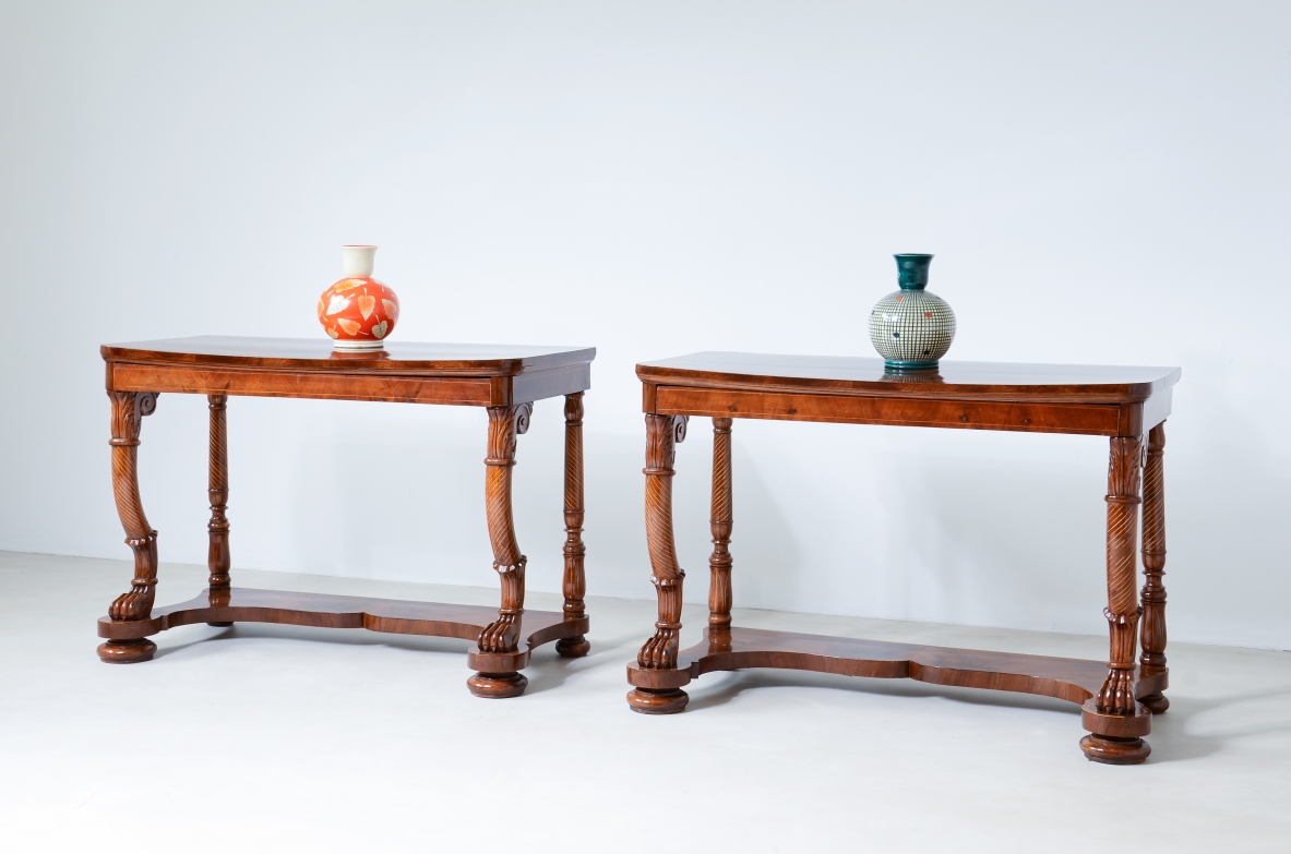 Rara coppia di console epoca Carlo X 1830