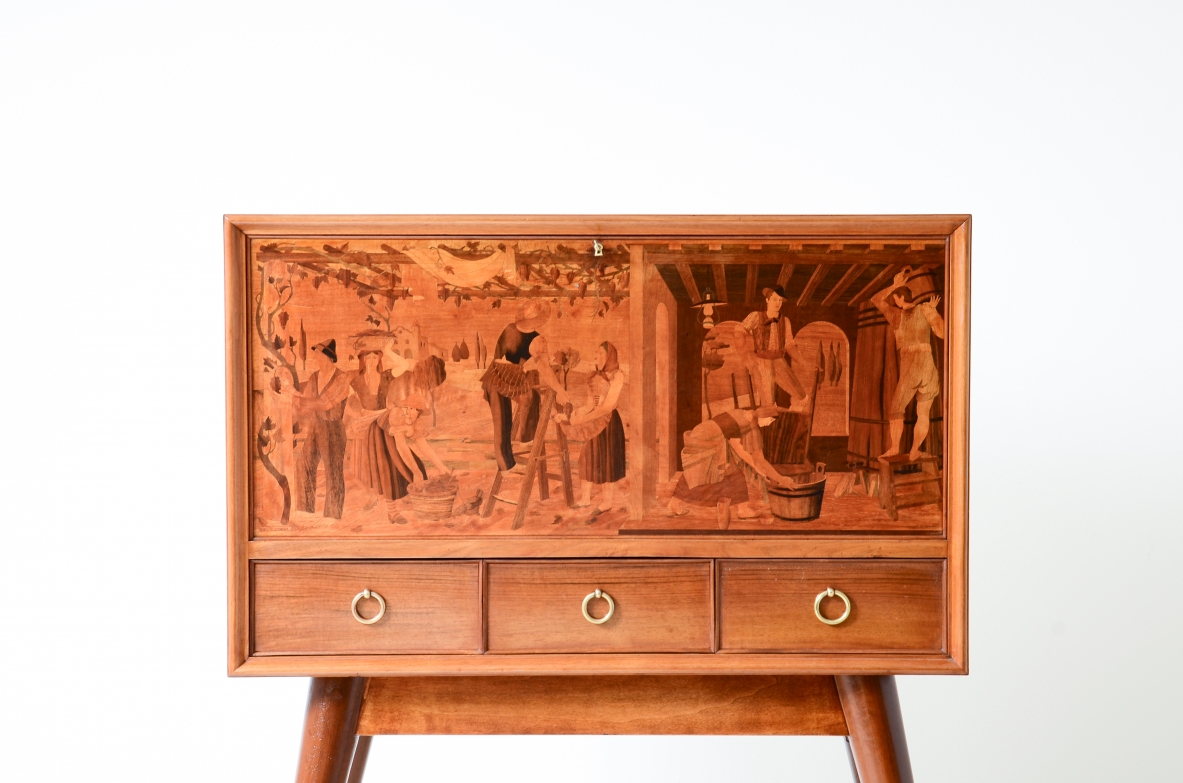 Anzani & C  Straordinario mobile bar 1940ca