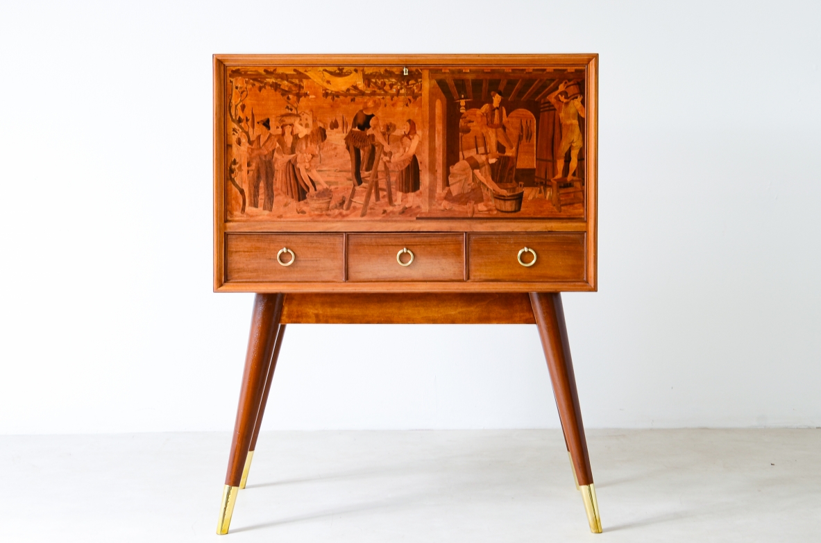 Anzani & C  Straordinario mobile bar 1940ca
