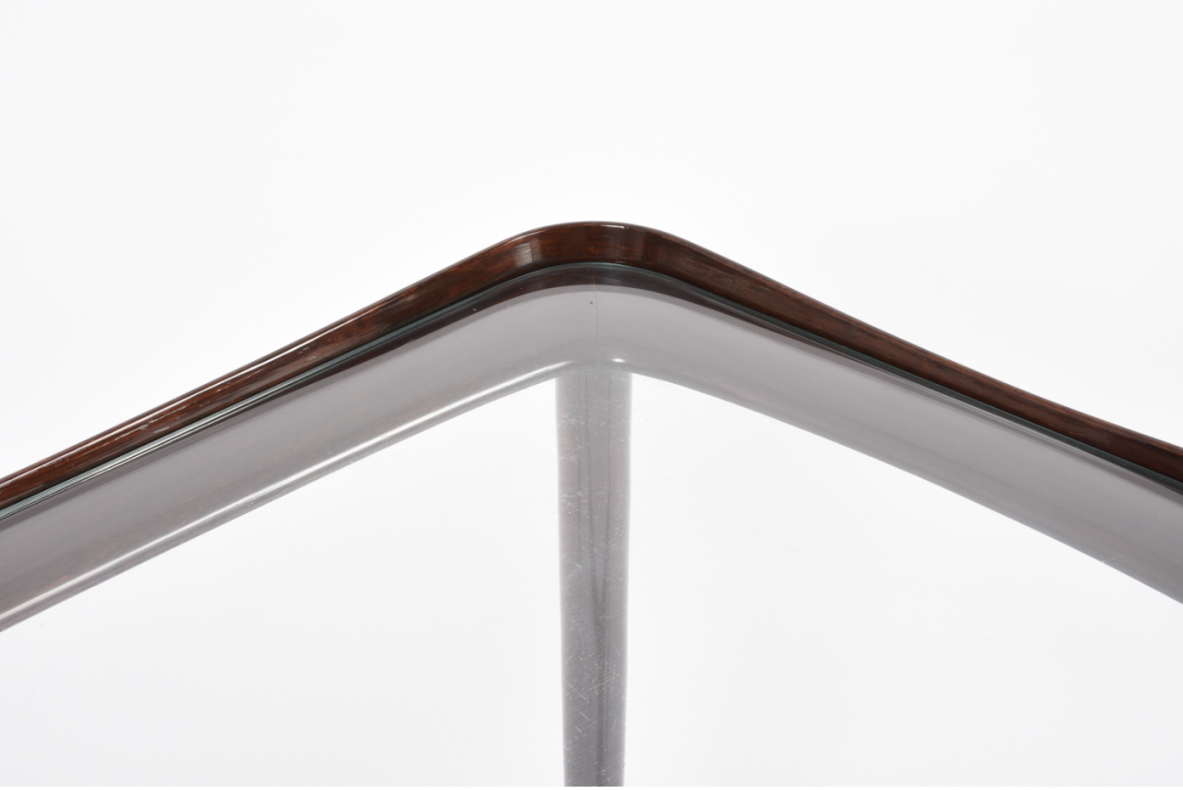 Ico Parisi, Elegant trolley model 48 in turned and shaped wood.Manufacturing A.De Faggis around 1950.