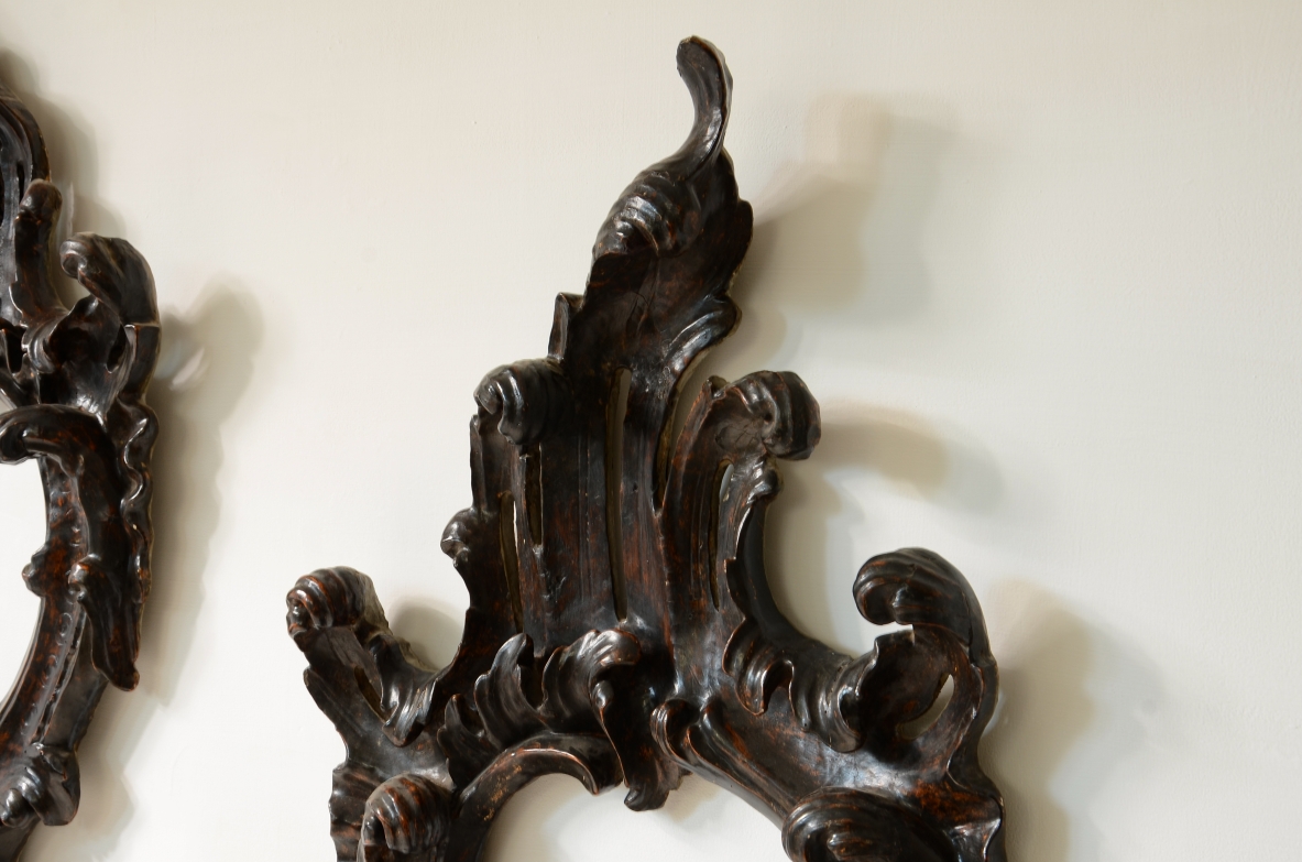 splendid Venetian palace torch holders, Rococco 1730-1750.