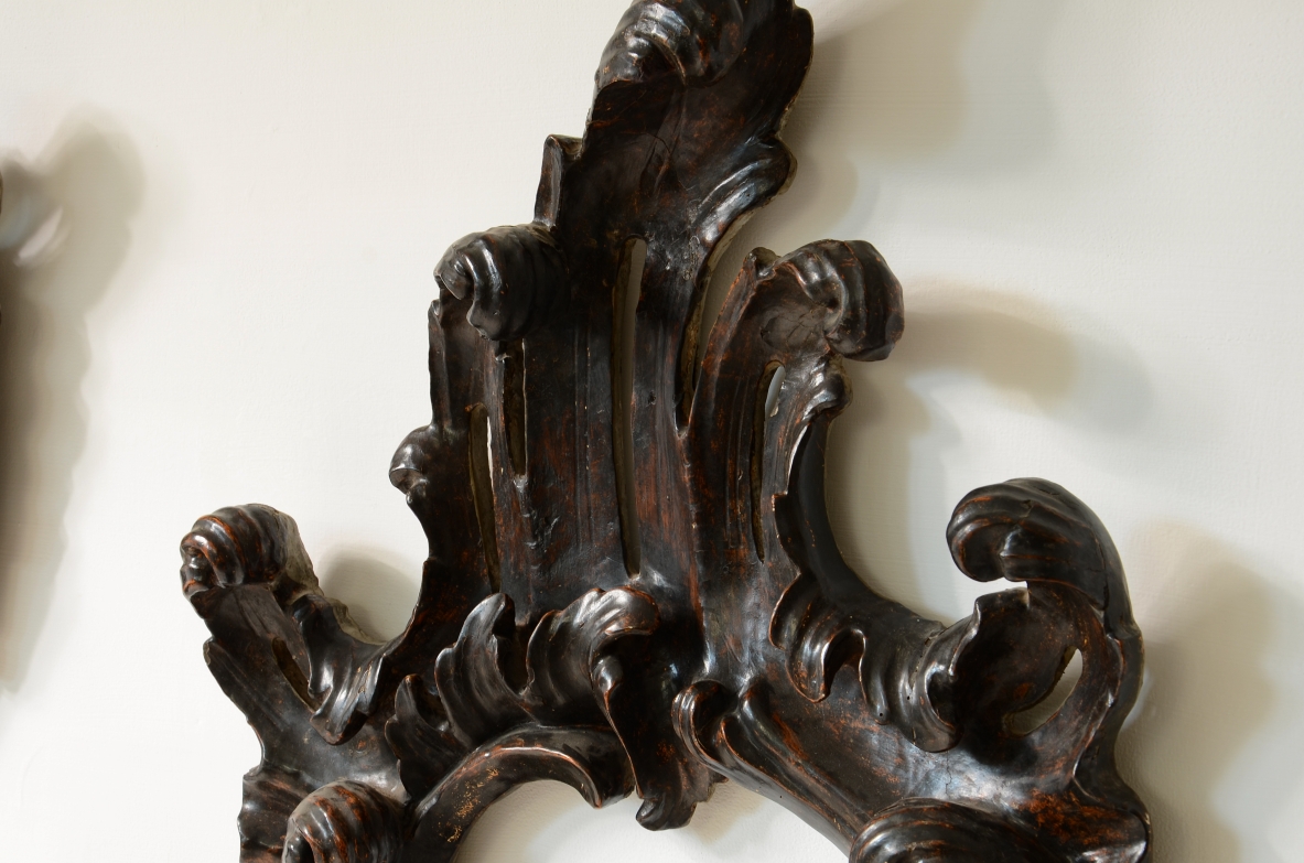 splendid Venetian palace torch holders, Rococco 1730-1750.