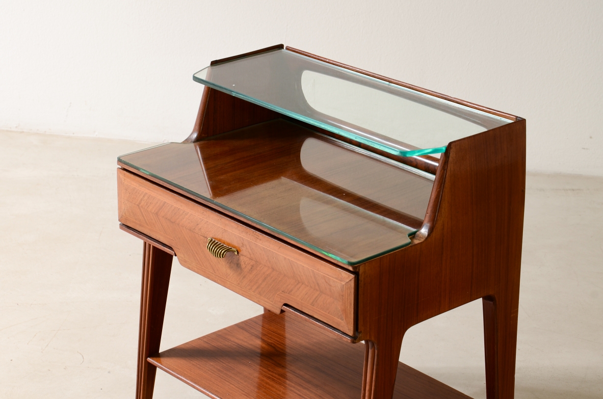 Paolo Buffa  Pair of elegant bedside tables 1950's