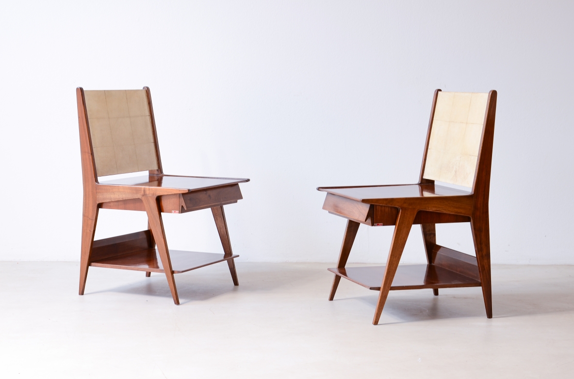 Silvio Cavatorta Pair of bedside tables Cavatorta Roma, 1950s.