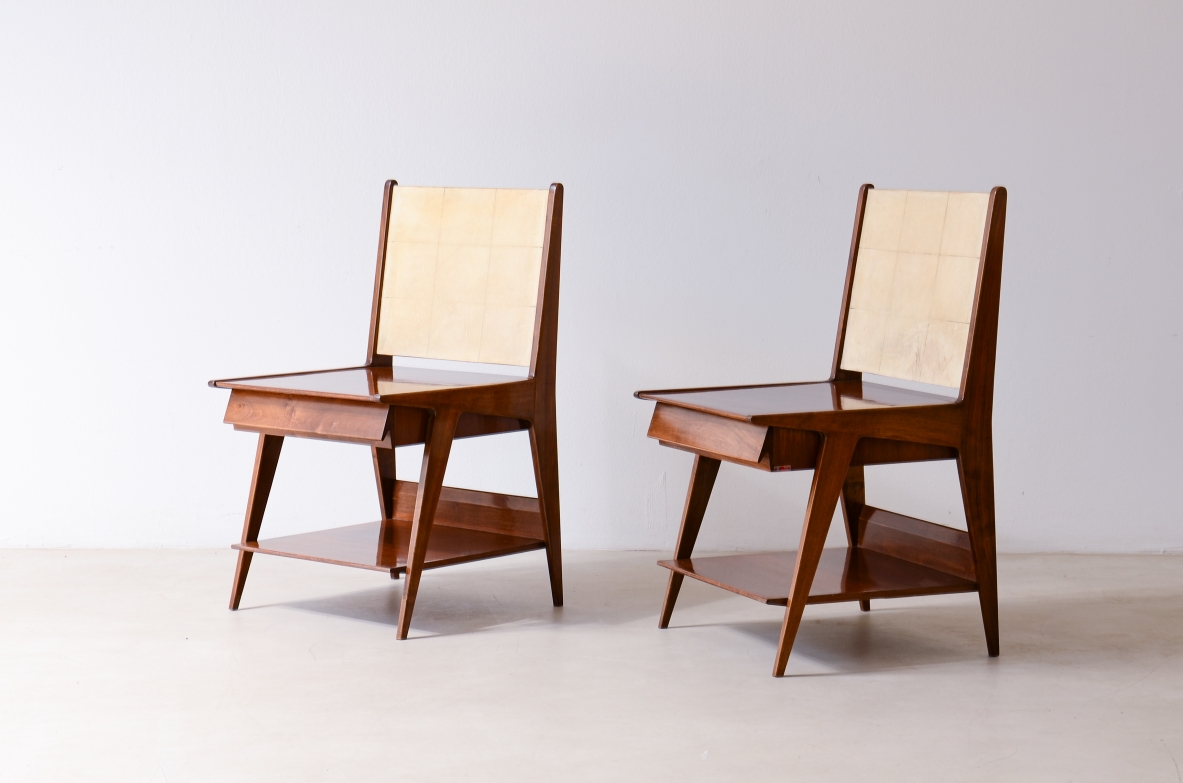 Silvio Cavatorta Pair of bedside tables Cavatorta Roma, 1950s.