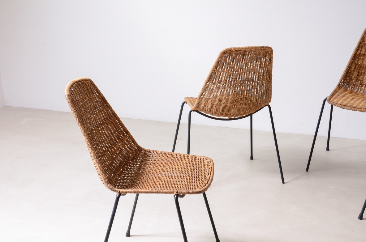 Franco Legler  Rare set of two armchairs and four 