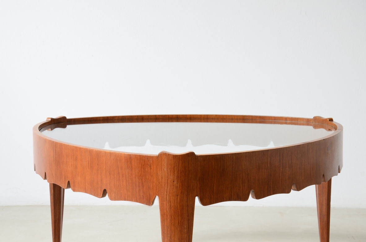 Pierluigi Colli, Elegant coffee table in shaped wood Certified by Colli Archives.
