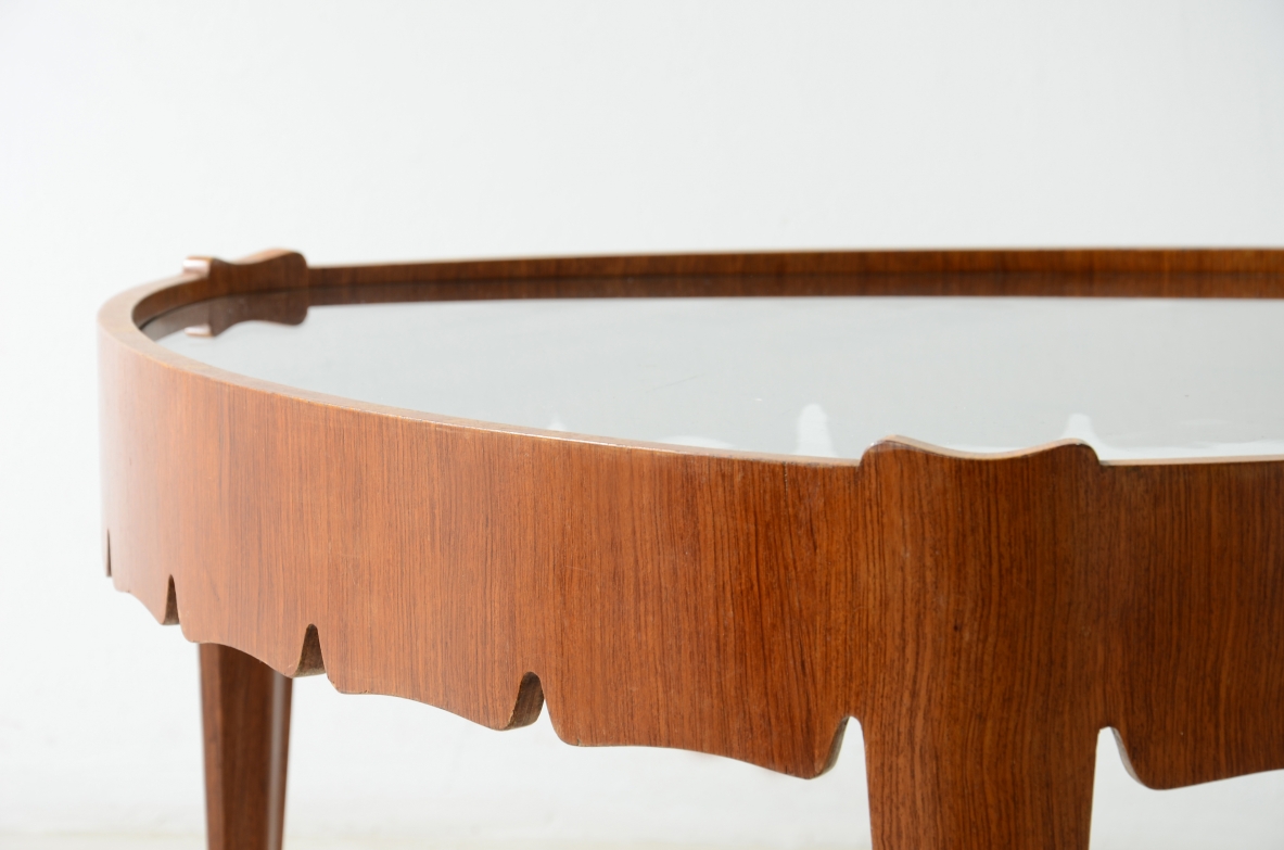 Pierluigi Colli, Elegant coffee table in shaped wood Certified by Colli Archives.