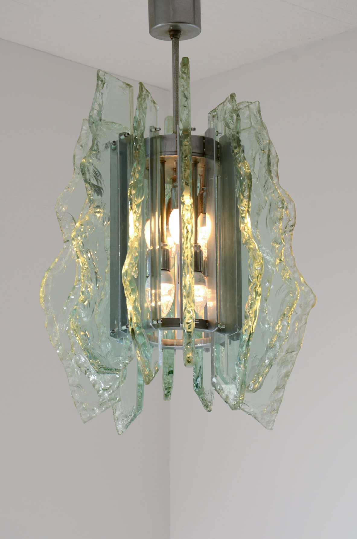Gino Paroldo  Lampada a sospensione Produzione Fontana Arte, Italia, ca. 1960.