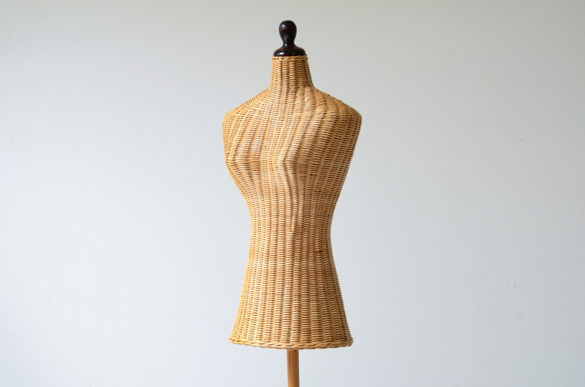 Female mannequin made of woven rattan, Italy 1960's