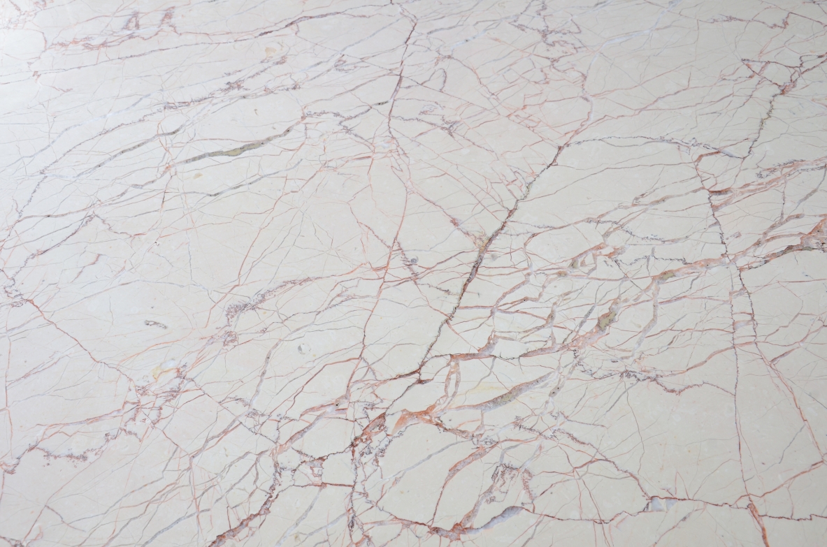 Ico and Luisa Parisi  Shaped wooden table with a light breccia marble top 