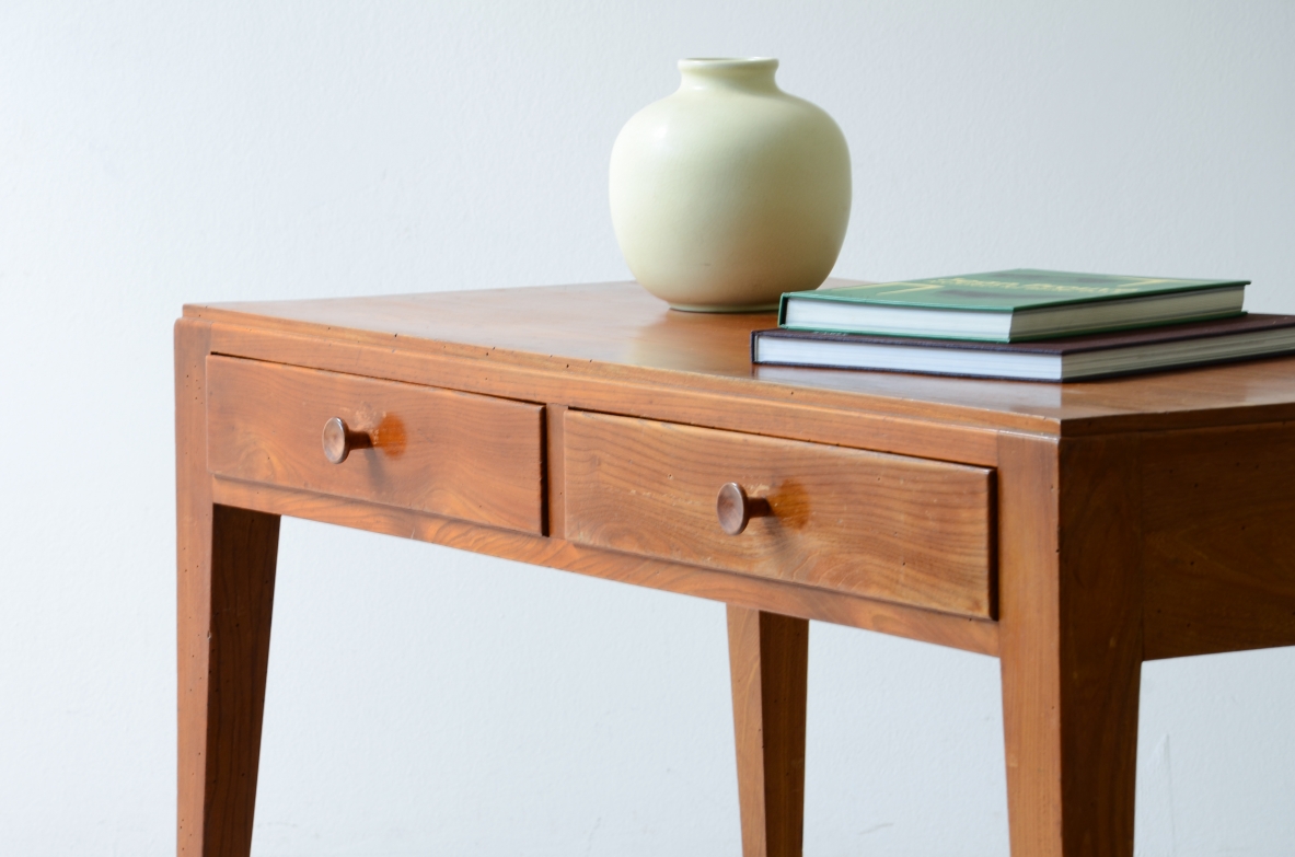 Ash center desk with tapered legs. Ash center desk with tapered legs