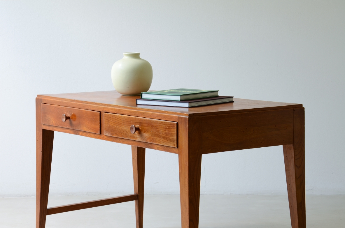 Ash center desk with tapered legs. Ash center desk with tapered legs