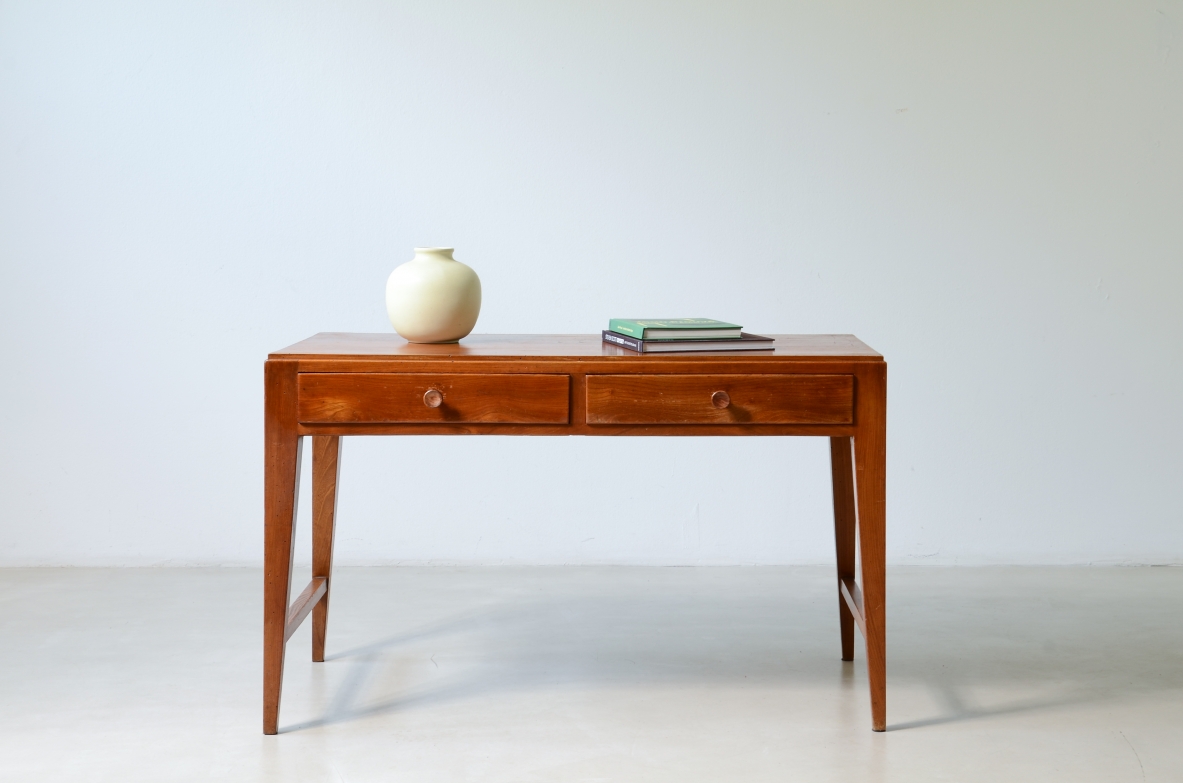 Ash center desk with tapered legs. Ash center desk with tapered legs
