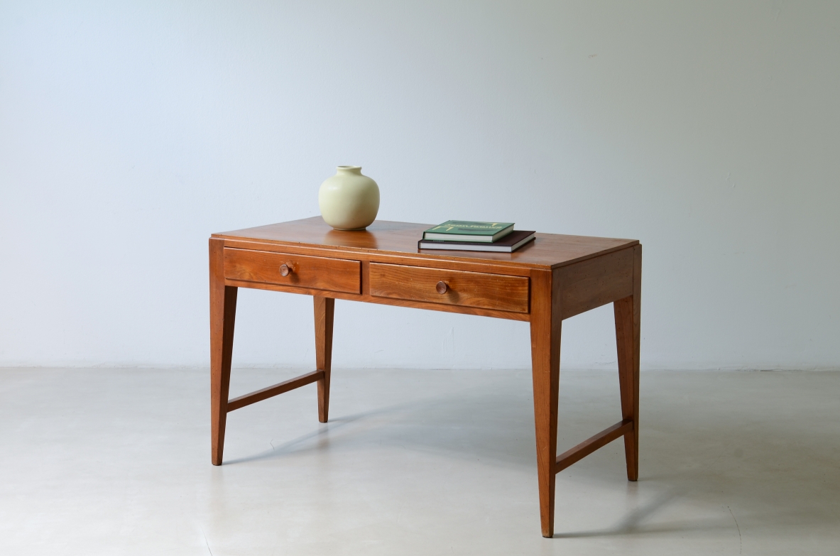 Ash center desk with tapered legs. Ash center desk with tapered legs