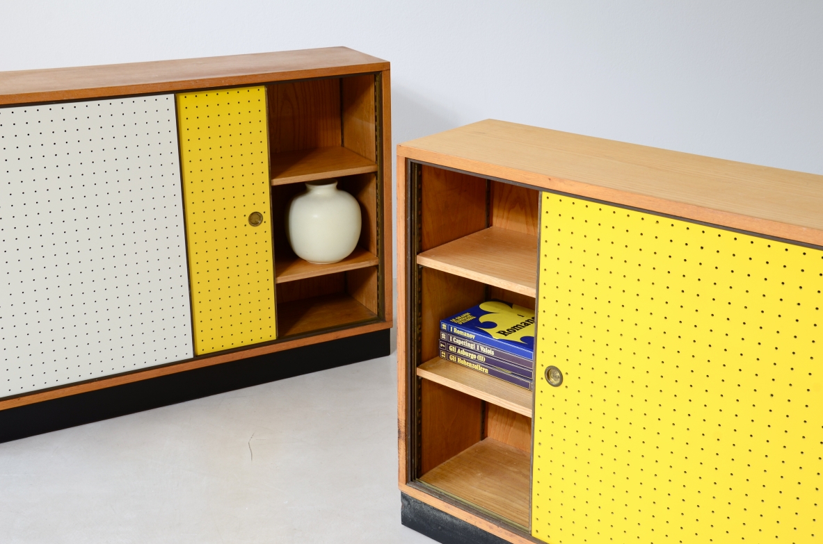 Pair of small ash storage units Italian manufacture, ca. 1955.