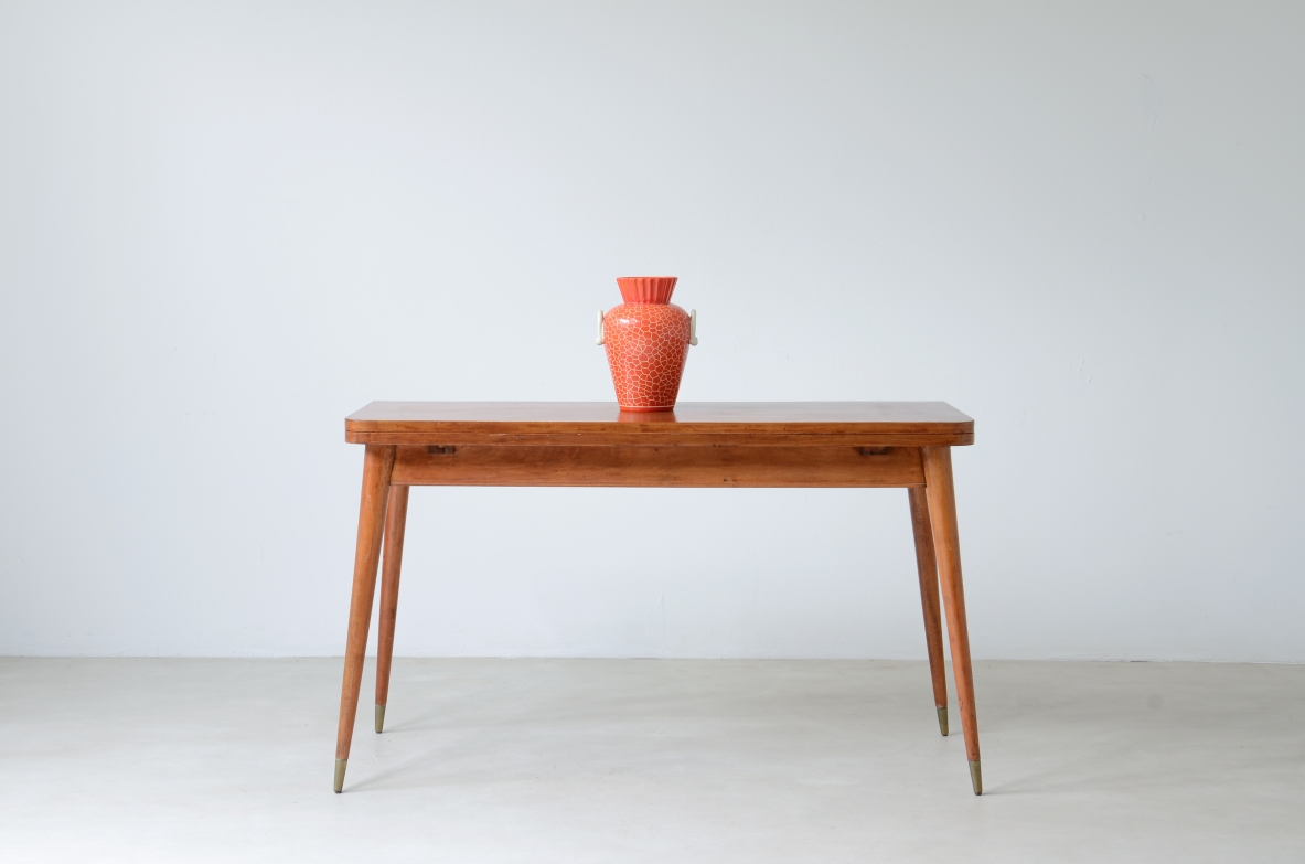 Tavolo console in legno anni 1950
