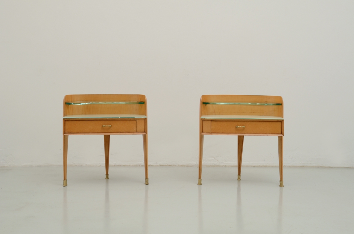 coppia di comodini vintage