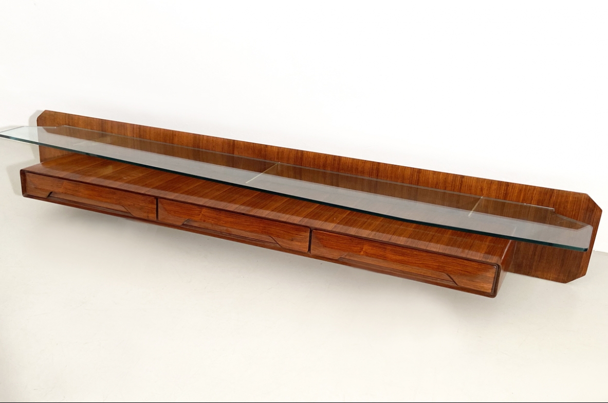 Console modernariato in palissandro anni '60