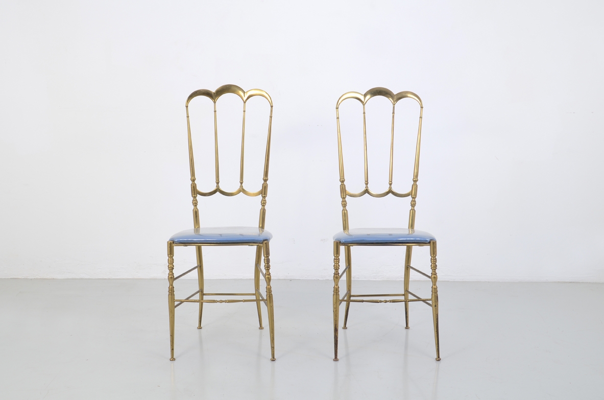 Sedie in ottone Chiavari 1950