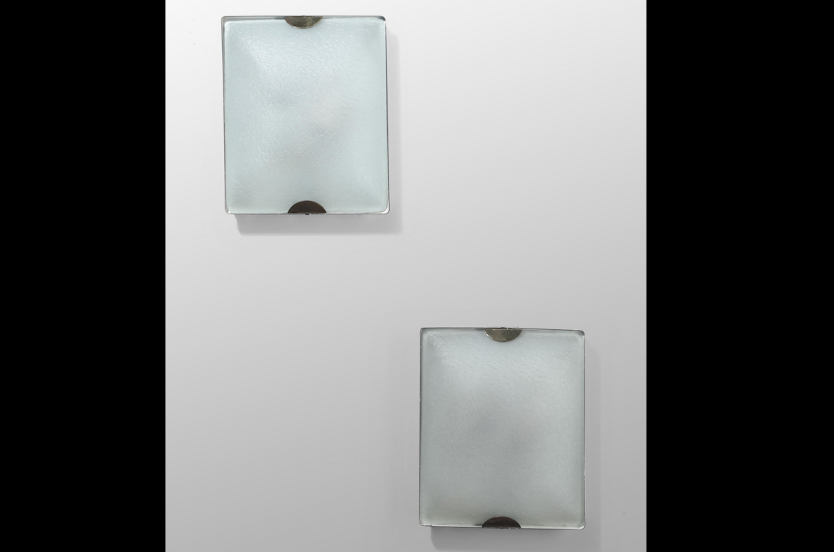 Fontana Arte, pair of stunning wall lights, model "1938"